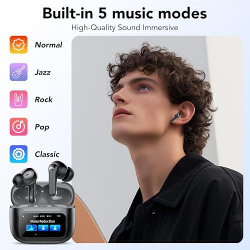 2026 Wireless Earbuds, Bluetooth 5.4 Ear Buds with ANC/ENC Noise Cancelling — view 5
