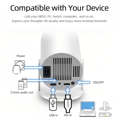Cinemaster Pro - 4k Smart Projector, Small Smart Portable Outdoor Movie Projectors, Portable Indoor and Outdoor — view 3