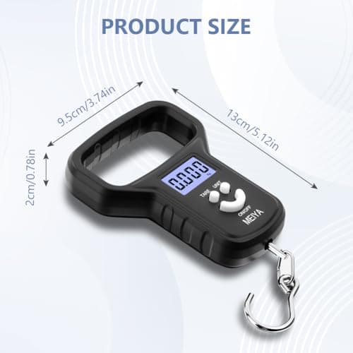 OSDUE Digital Suitcase Scale, 110lb/50kg Luggage Scale, Portable Suitcase Weighing Scales with Extra Wide Handle, Backlit LCD Display,4 Unit Conversions, 2 AAA Batteries & USB-C Charging Cable — view 2