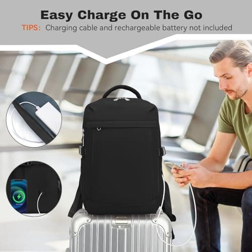 Xkdoai for Ryanair Cabin Bags 40x20x25, Travel Backpack Underseat Hand Luggage Carry-ons Airplanes Flight Bag Suitcases for Men Women — view 3