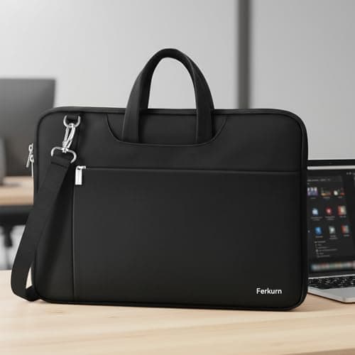 Ferkurn Laptop Bag Case for Women Men Messenger Briefcase, 17 17.3 inch — view 3