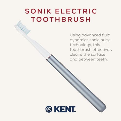 Kent Brushes SONIK Electric Toothbrush - Rechargeable Electric Toothbrush with USB Charger, Graphite, Sonic Pulse Technology that Pulses 36,000/Min, 3 Bespoke Brush Modes, Smart Timer — view 5