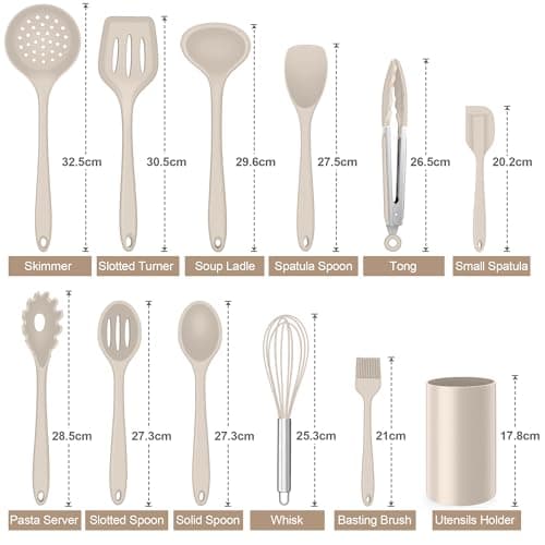 Onader 12Pcs Kitchen Utensil Set, Silicone Cooking Utensils with Holder — view 2