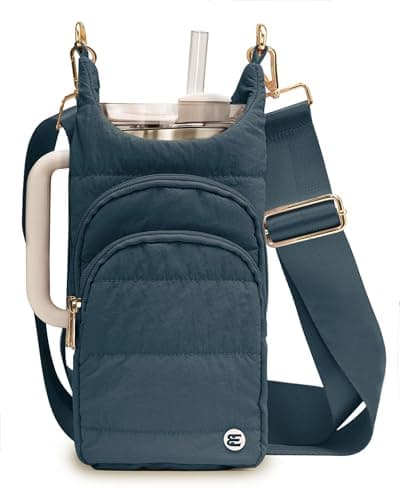 Water Bottle Holder with Strap 30/32 oz, Crossbody Water Bottle Carrier Bag