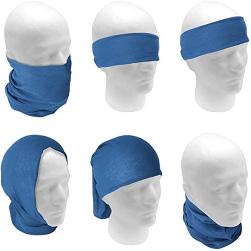 CampTeck U7209 Breathable Multi-Purpose Seamless Bandana Gaiter Tube Snood Scarf Neck for Motorcycling, Hiking, Riding, Cycling, Outdoor Use -Blue — view 3