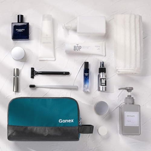 Gonex Men's Toiletry Bag, Water-Resistant Nylon Travel Wash Shower Bag — view 6