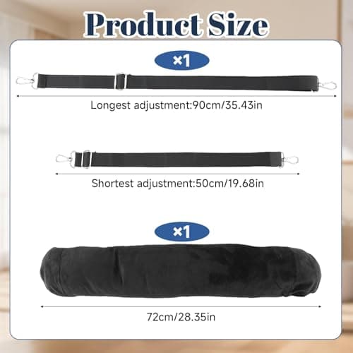 HAVIRI Fillable Travel Pillow, Portable Empty Neck Pillow Stuffable for Travel with Adjustable Straps, Soft Airplane Pillows Stuffable for Essentials Extra Luggage, Travel Essentials (Black) — view 2