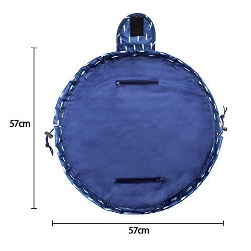 Vavabox Lazy Drawstring Makeup Bag, Flat Lay Cosmetic Bags (Feather) — view 4
