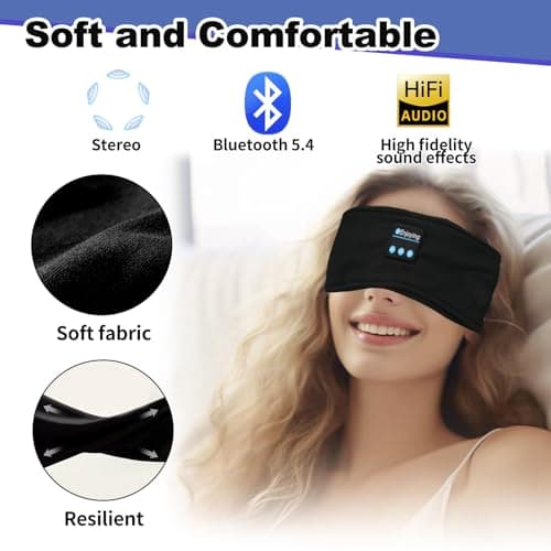 Sleep Headphones Headband Bluetooth 5.4 Headphones for Sleeping & Sport — view 4