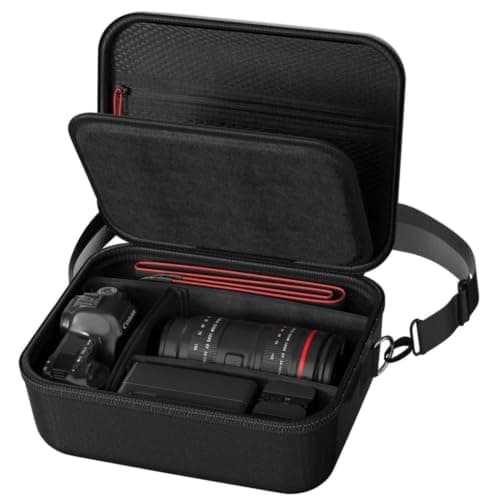 ProCase Hard Shell Digital Camera Case with Shoulder Strap -Black