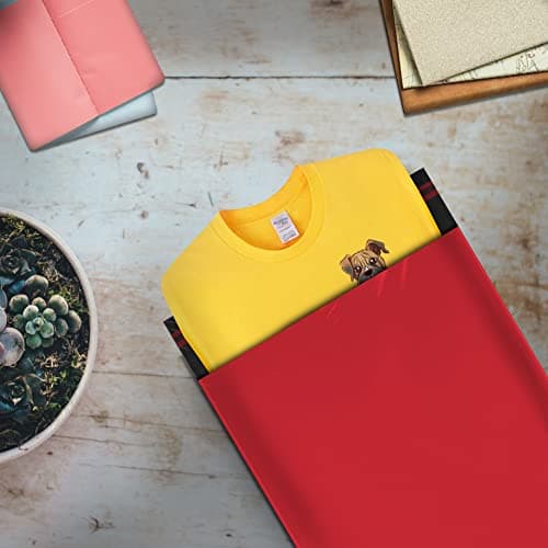 100 Mixed Mailing Poly Postal Self Seal Bags 4 Sizes 25 from Each iSOUL Small to Large Mailing Bags Postage Packaging Assorted Mailers Posting Shipping Post Parcel Package Bags Red — view 6