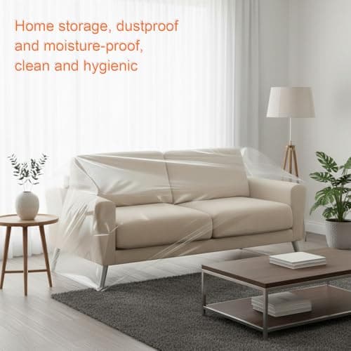 6 Pcs Extra Large Clear Plastic Storage Bags, 150 x 150cm Clear Large Plastic Bags for Clothes, Furniture, Luggage, Suitcase, Quilts, Chair, Bike, Big Plush Storage Bag — view 6