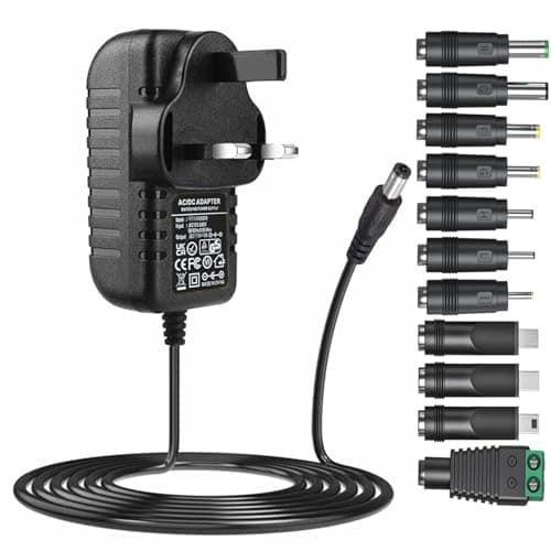 5V 3A power supply ac adapter with 11 changeable DC Plugs DC in 5V 3Amps 2.5A 2A 1.5A 1A power adapter 5 volt ac dc adapter charger for LED Camera Baby Monitor Raspberry Pi USB HUB TV box