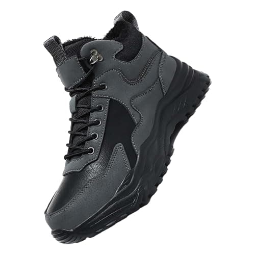 Mens Winter Boots Outdoor Walking Shoes Lace Up Casual Hiking Boots