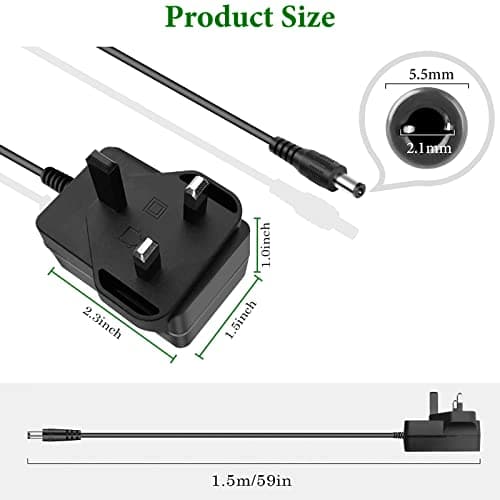 Gonine 9V 1.5A Power Supply Adapter Centre Positive with 5 Tips — view 4