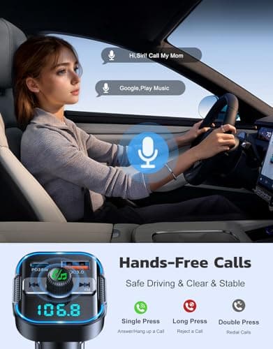 Glangeh 2026 Upgraded Bluetooth 5.3 Car Adapter【PD 36W+QC3.0 18W】 — view 5