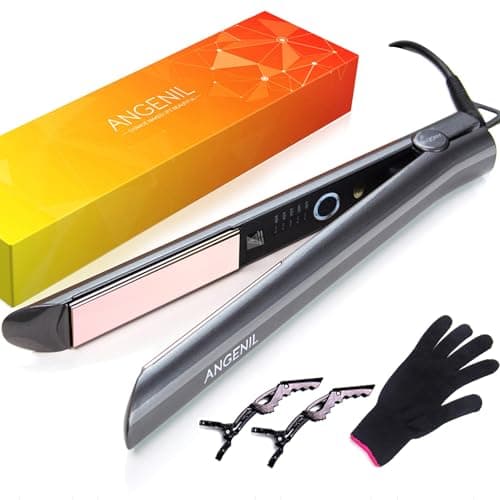 ANGENIL Professional Hair Straightener 5 Temp Adjustable, 30S Fast Heating