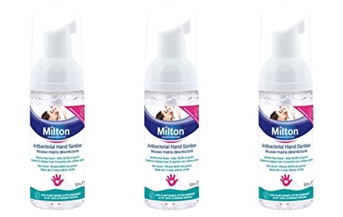 Happy Bees Bundle Milton Hand Sanitiser Antibacterial Mousse 50 ml (3 Pack)