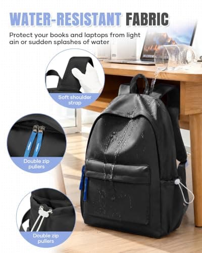 WISEPACK School Bags for Girls Backpack-Black — view 4