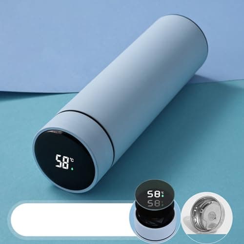 Smart Water Bottle with LED Temperature Display, Thermostat Double Wall Vacuum Insulated Waterbottle, Leak Proof, for School Travel & Outdoor — view 4