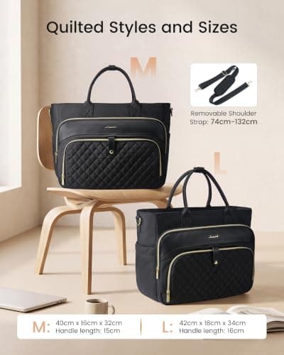 LOVEVOOK Laptop Tote Bags for Women Large Teacher Nurse Work Bag Professional Computer Briefcase Messenger Bag for College Business Office Nursing Travel — view 6