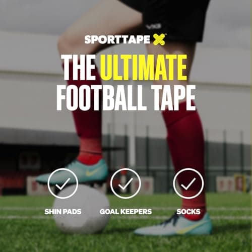 SPORTTAPE Football Sock Tape - 24 Rolls, 5cm x 4.5m, Maroon - Self-Adhesive — view 4