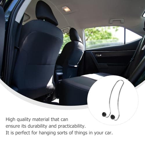 2pcs Car Back Seat Hanging Hooks Set Stainless Steel Rhinestone Black — view 5