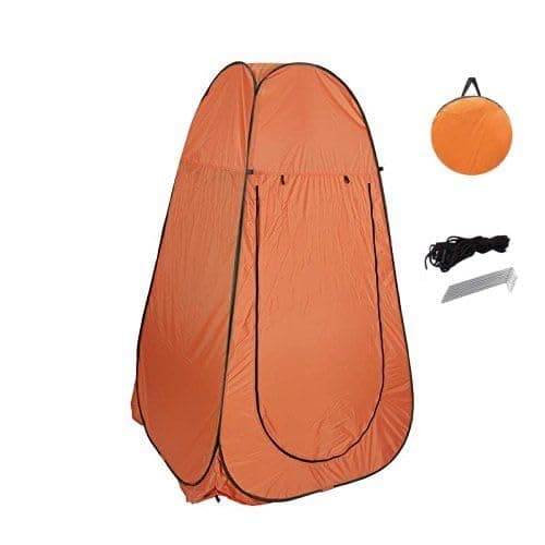 HYGRAD Pop Up Toilet Tent Chaning Room Camping Shower Instant Pop Up Portable Outdoor Camping (Orange) — view 3