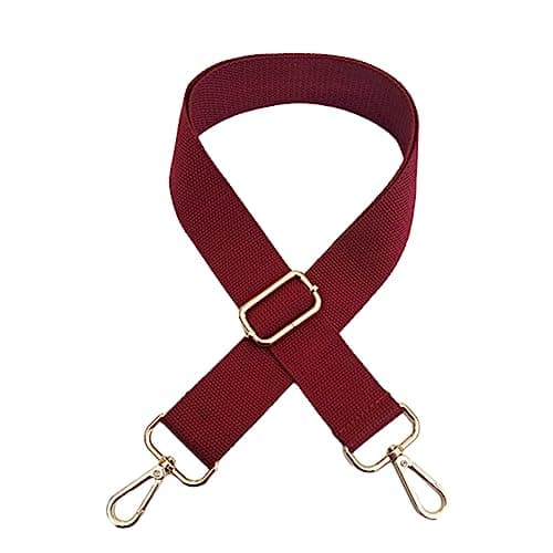 Wide Shoulder Strap Adjustable Replacement, DOTBUY-SHOP Bag Strap with Metal Swivel Hooks for Unisex Purse, Handbag, Belt Crossbody, Shoulder Bag, Canvas Bag (Burgundy,one Size)