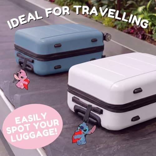 Disney Lilo and Stitch Blue, Pink and Red 2 Piece Luggage Tag Set — view 2