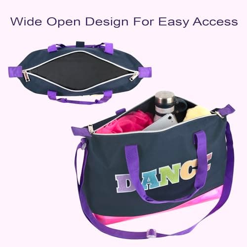 Garment Dance Shoulder Bags for Girls, Teen Dancers, Costumes, Boys | Holographic Glitter Dance Bag for Kids, Dance Rainbow, Every Day — view 3