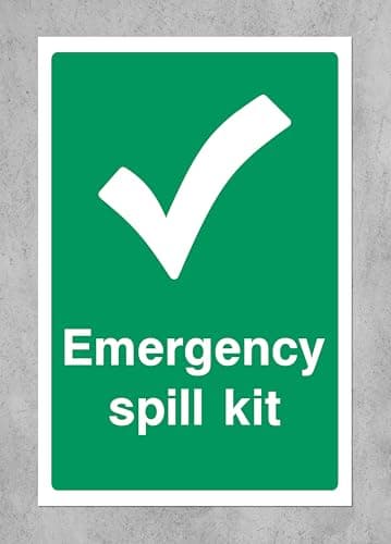 Emergency Spill Kit Sign - 1.2mm Rigid plastic 300mm x 200mm