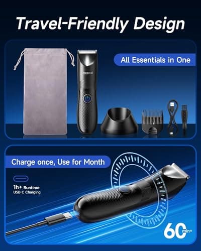 VIKICON Manscape Body Trimmer Men, Painless Body Shavers for Balls & Pubic — view 6