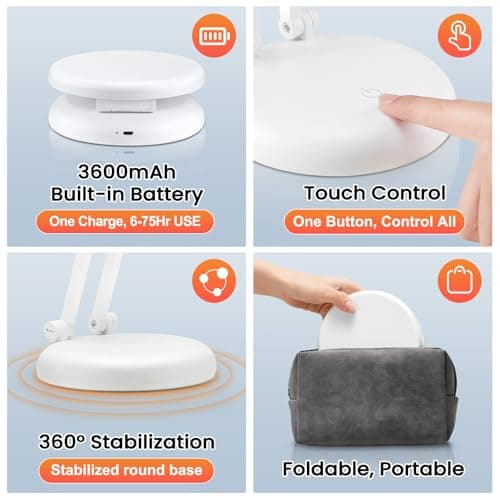 One Fire Rechargeable lamp, Portable Light, Reading Light,Long Battery Life — view 5