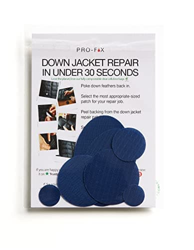 PRO-FIX Ripstop Repair Patch Kit – Waterproof, Tear-Resistant, Pre-Cut Self-Adhesive Patches for Tents, Jackets, Sleeping Bags, Awnings, Backpacks, Beach Gear, Camping & Festivals - Dark Blue