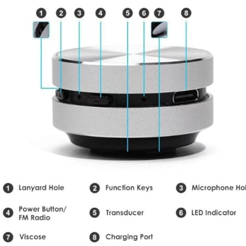 NISHZHU Portable Bluetooth Speaker Turns Anything Into A Speaker Wireless Bone Conduction Induction Vibration Easy to Use (Silver) — view 5