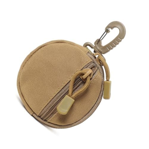 Waterproof Circular Zippers Bag with Quick Release Clip Ideal for Hiking Travel Daily Use Holds Earphones Quick Release Compatible Accessory Bag