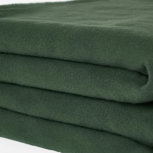 Dreamscene Wholesale 10 x Fleece Blanket Green Throw, Soft Cosy Warm Throws for Sofas Bed Couch Settee Throws Joblot Outdoor Travel Blanket Multipack Single Bed Throw, Forest Green - 120 x 150cm — view 3