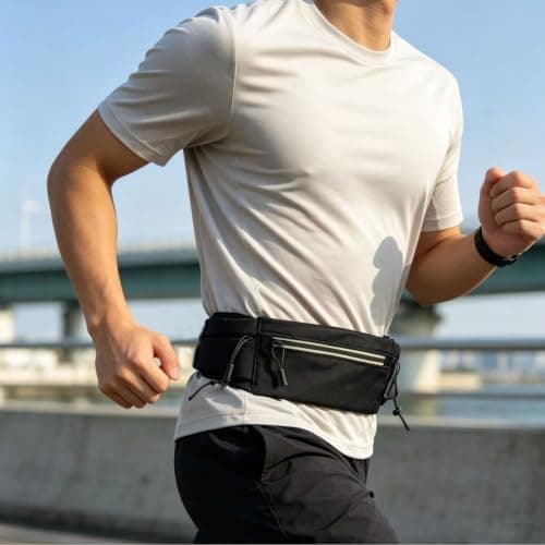 Running Belt,Bum Bag Fanny Pack,Waist Pack with Phone Holder — view 2