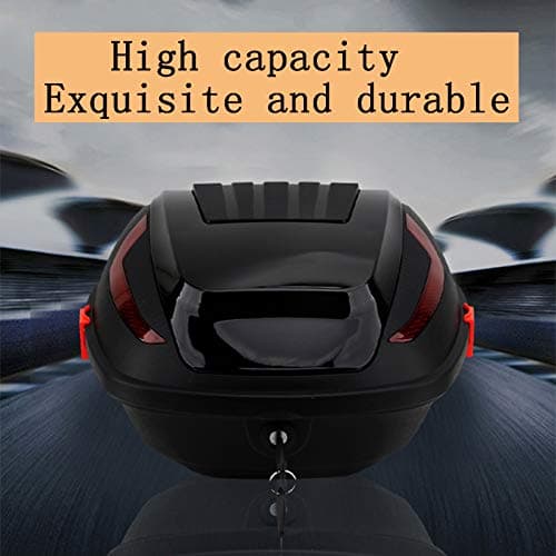ZXCASDF Motorcycle Trunk Motorcycle Tour Tail Box Top Lock Storage Carrier Case Portable Trunk Lid Organizer Storage Bag Motorcycle Tour Tail Box,rose gold — view 2