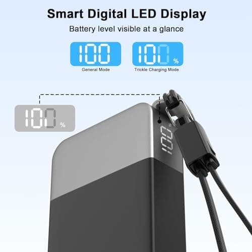 NOBIS Portable Charger 20000mAh 65W Power Bank w/Detachable Cable — view 6