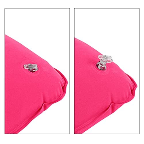 Lillyvale2 Inflatable Travel Neck Pillow - Soft Flight Rest/Support Cushion Head & Neck (Hot Pink) — view 4
