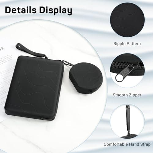MoKo 6-7 Inch Silicone Clutch Sleeve for Kindles & E-Readers, Multi-Purpose Bag with Accessory Pouch Fits 7" Paperwhite/Colorsoft & 6.8" Paperwhite, 6" Kindles, Kobos, Nook, iPad Mini 6, Black — view 5
