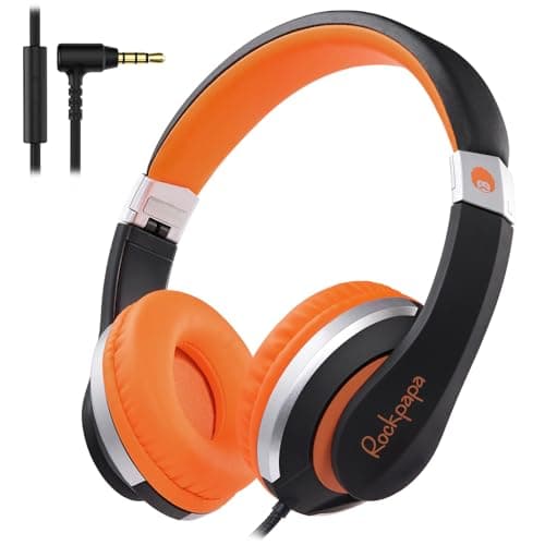 Rockpapa I20 Wired Headphones for Kids Children Adult with Microphone