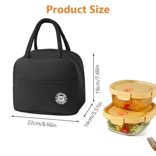 2 Pack Insulated Lunch Bags, Womens Lunch Bag for Work, Travel, Outdoor — view 2