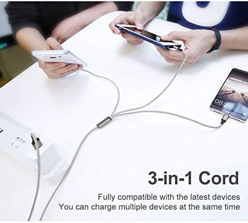 Multi Charging Cable 2Pack 6.6FT/2M,3 in 1 Charging Cord for iPhone,Samsung — view 4