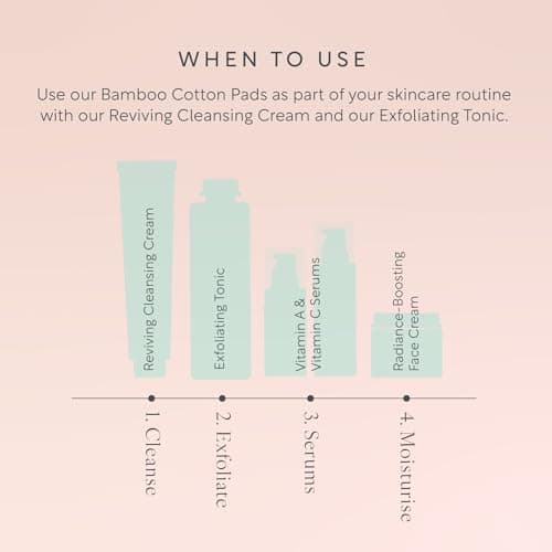 Lucy Bee Eco-Friendly Bamboo & Cotton Reusable Face Pads, 5-Pack with Wash Bag - Soft, Sustainable Makeup Remover Alternative — view 6
