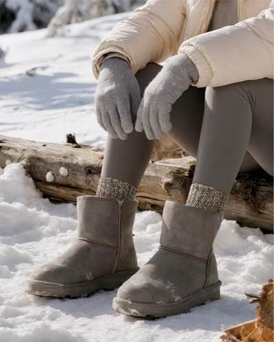 Jeasona 5 Pairs Thermal Socks for Women Size 6-8 Wool Warm Socks Thick Socks for Women Winter Thermal Christmas Stocking Stuffer for Mum Grandma — view 3