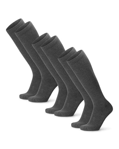 DANISH ENDURANCE Compression Socks, Organic Cotton Flight Socks, 14-18 mmHg, Men & Women, Unisex, 3 Pack, Grey, 9-12