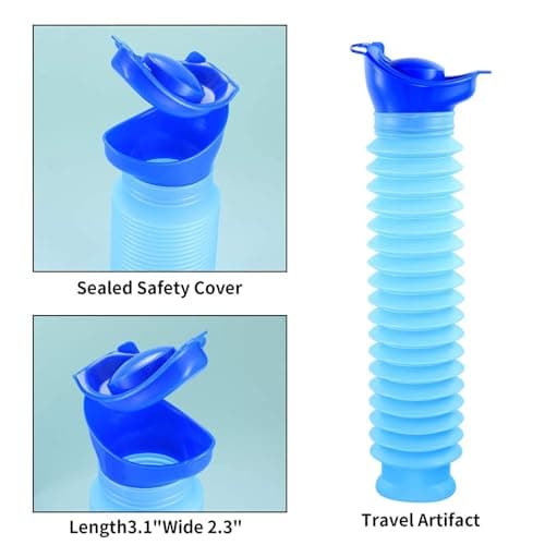 Ginddy Shrinkable Urinal,Portable Urinals for Men,750ml Leak-Proof Shrinkable Urinal Bottle,Reusable Emergency Car Toilet for Travel,Camping & Traffic Jams,Mobile Pee Bottle for Adults — view 3